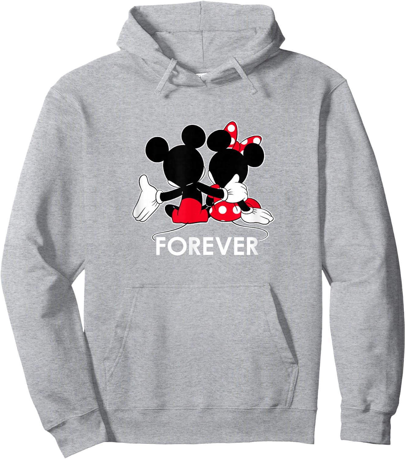 Disney Mickey and Minnie Mouse Silhouettes Forever Small Hoodie - Hoodie | Ash