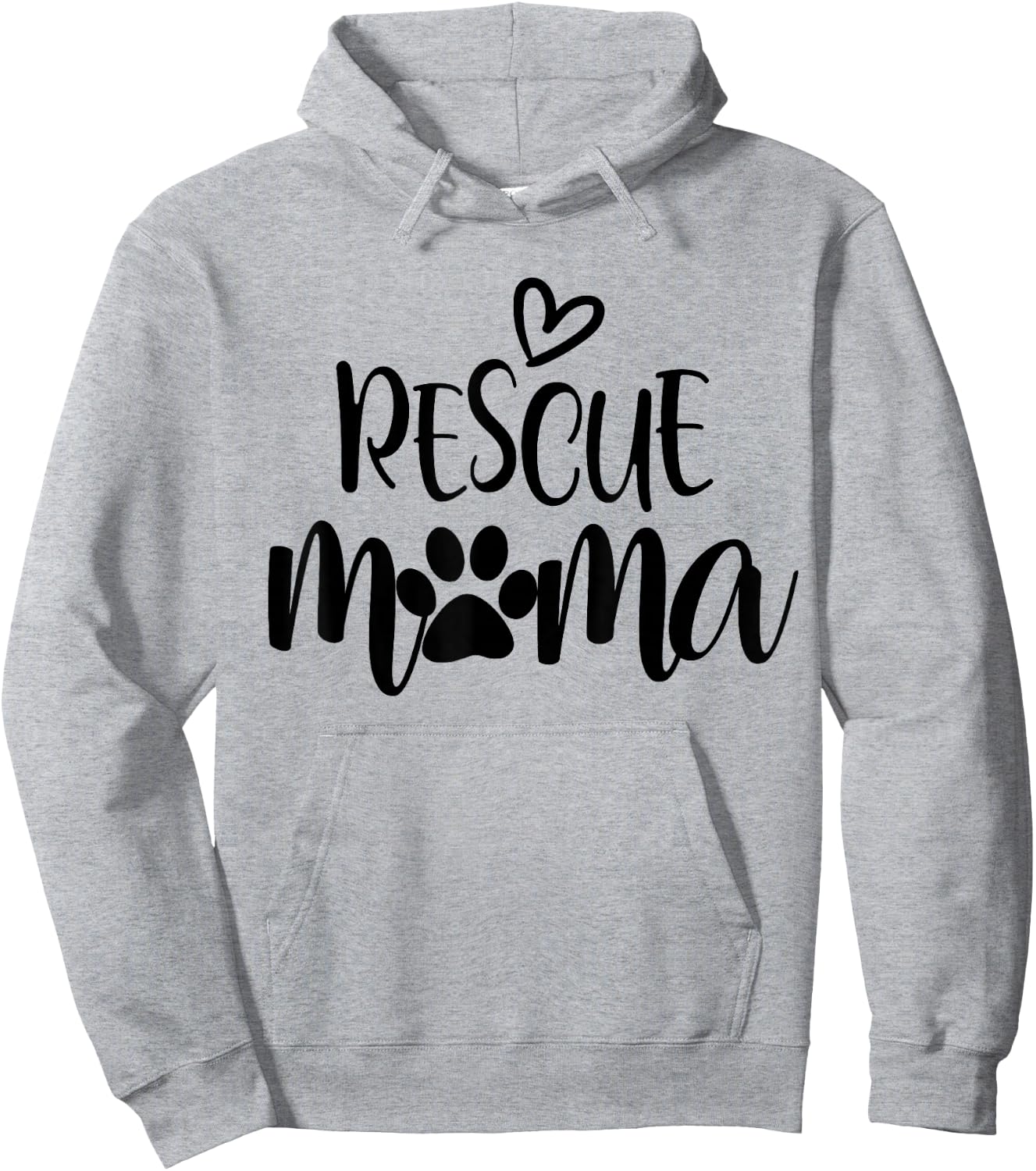 Rescue Mama Paw Dog Cat Lover Dog Mom Gift Women Hoodie - Hoodie | Ash
