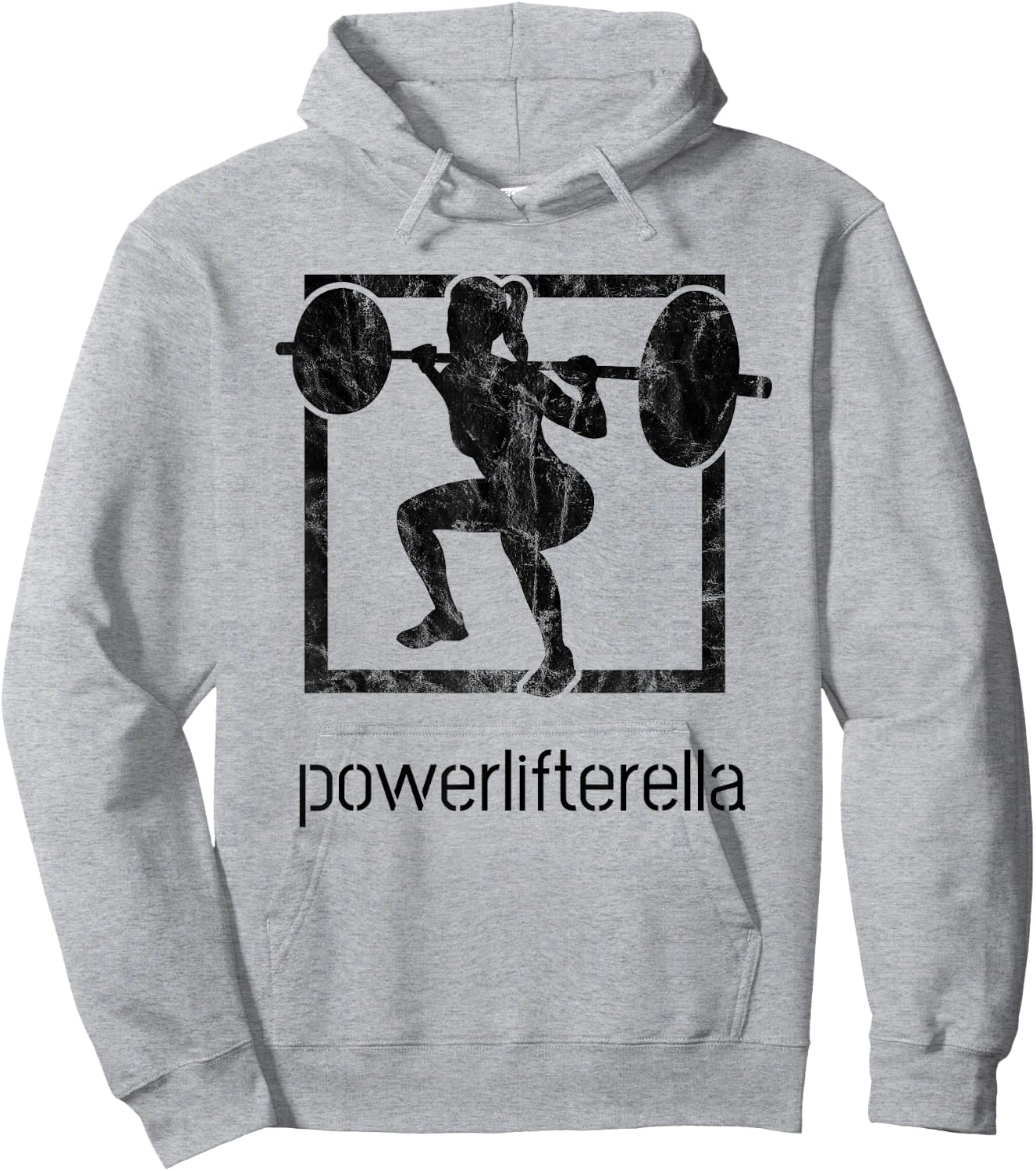 Powerlifterella Women Retro Squat Gym Lifting Workout Hoodie - Hoodie | Ash