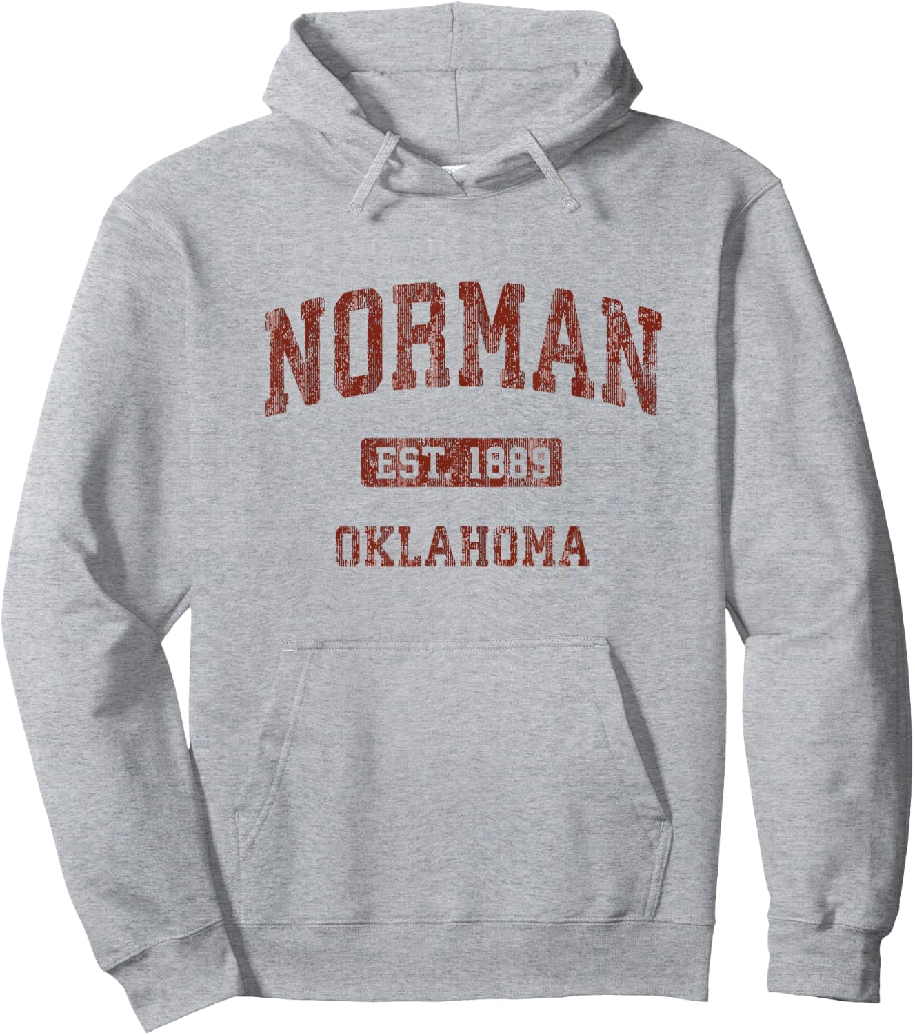 Norman Oklahoma OK Vintage Athletic Sports Design Hoodie - Hoodie | Ash