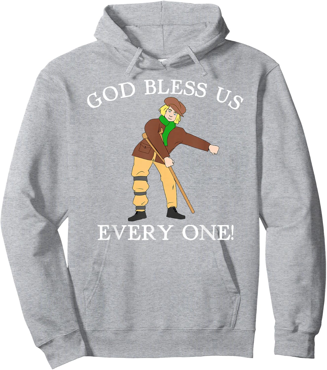 Floss Dance Christmas Carol Tiny Tim God Bless Us Everyone Hoodie - Hoodie | Ash