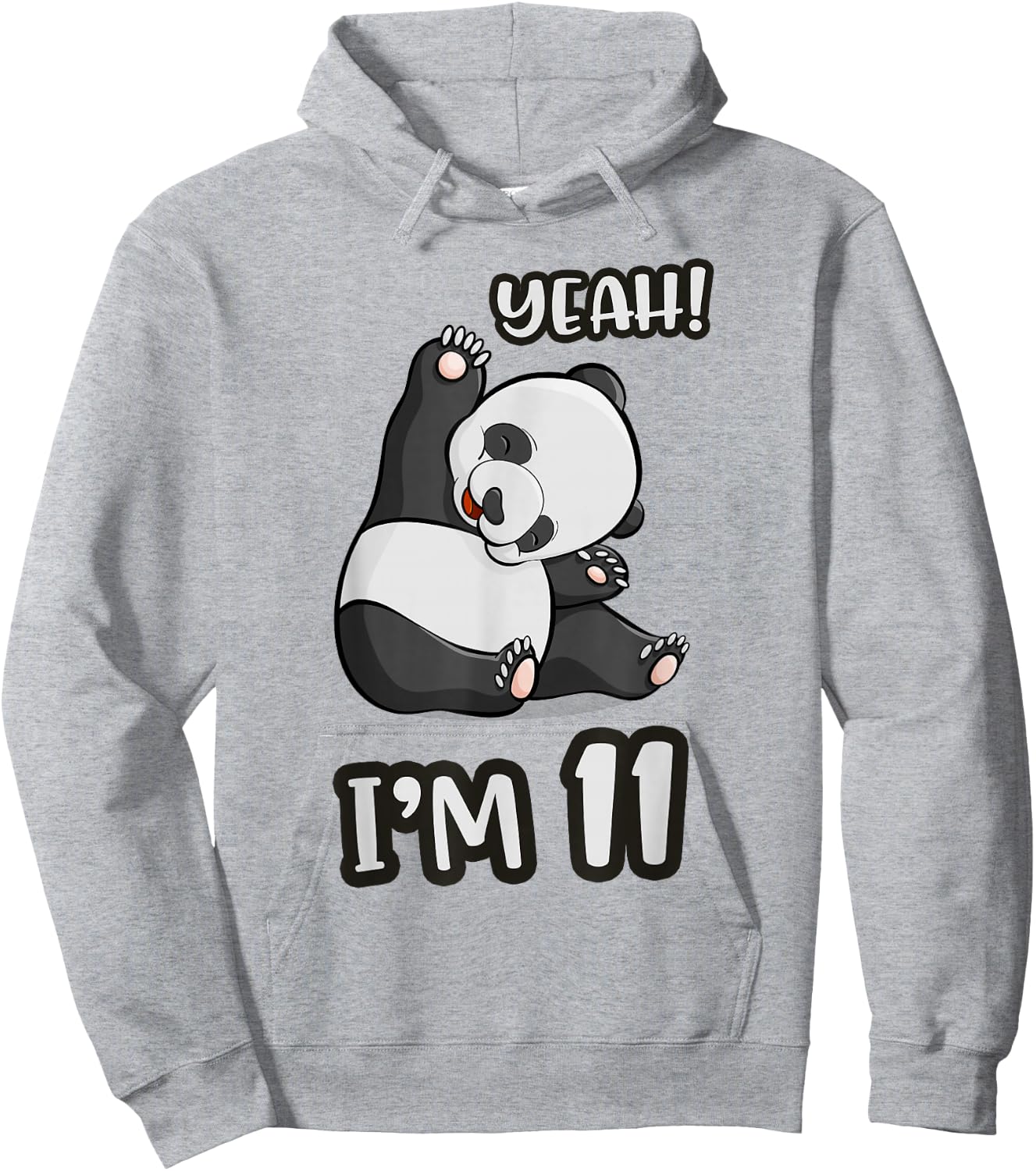 Panda 11th Birthday yeah im 11 Years old girl Gift Hoodie - Hoodie | Ash