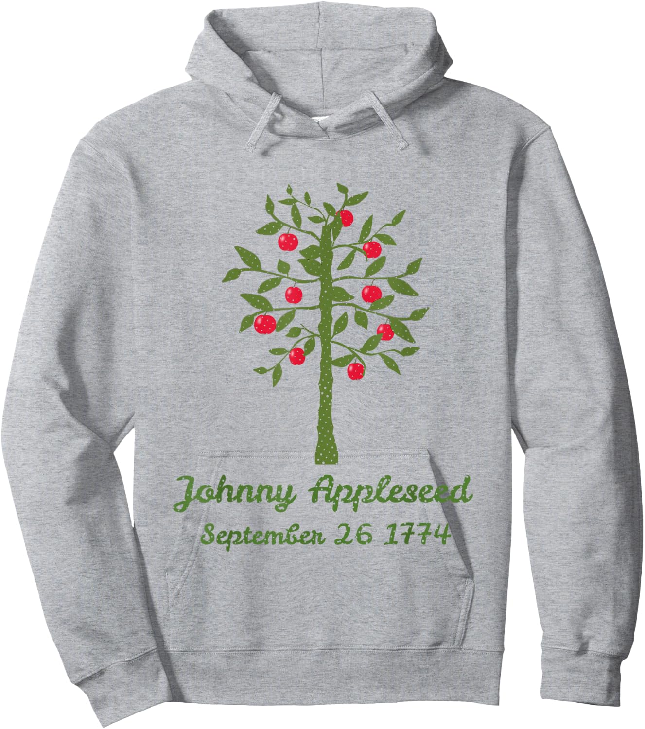 Johnny Appleseed Apple Orchard Farmer Celebrate September 26 Hoodie - Hoodie | Ash