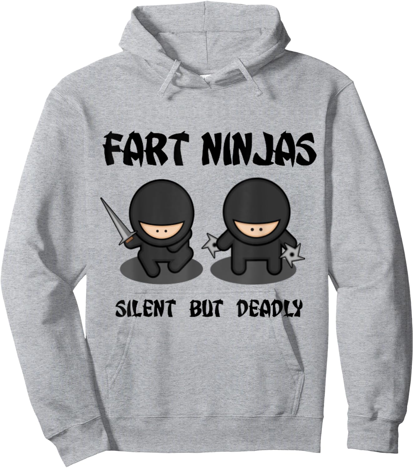 Fart Ninjas Silent but Deadly Funny Men Kids Hoodie - Hoodie | Ash