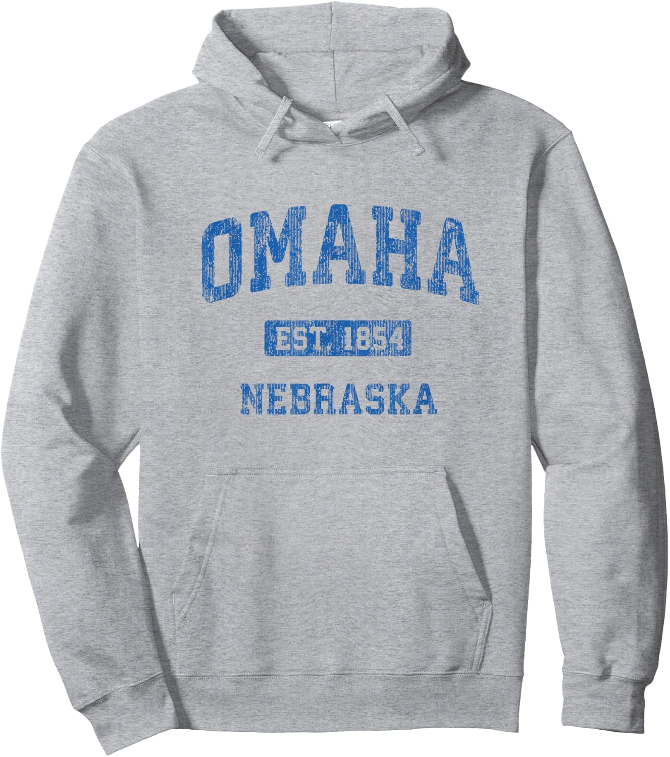 Omaha Nebraska NE Vintage Athletic Sports Design Hoodie - Hoodie | Ash
