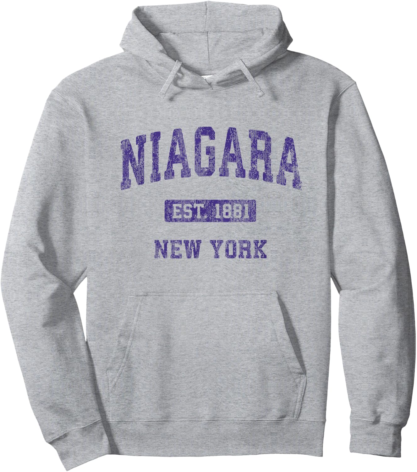 Niagara New York NY Vintage Athletic Sports Design Hoodie - Hoodie | Ash