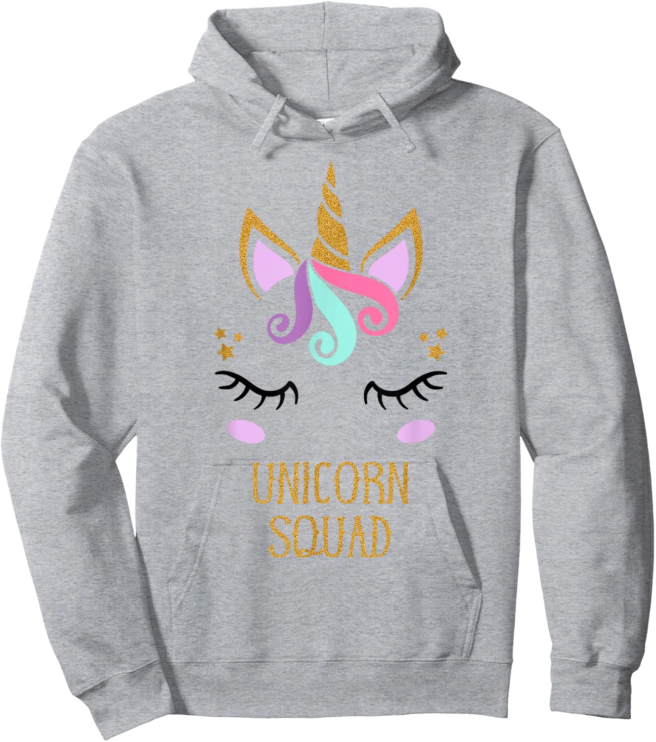 Cute Unicorn Squad , Birthday Gift, Baby Shower Party Hoodie - Hoodie | Ash