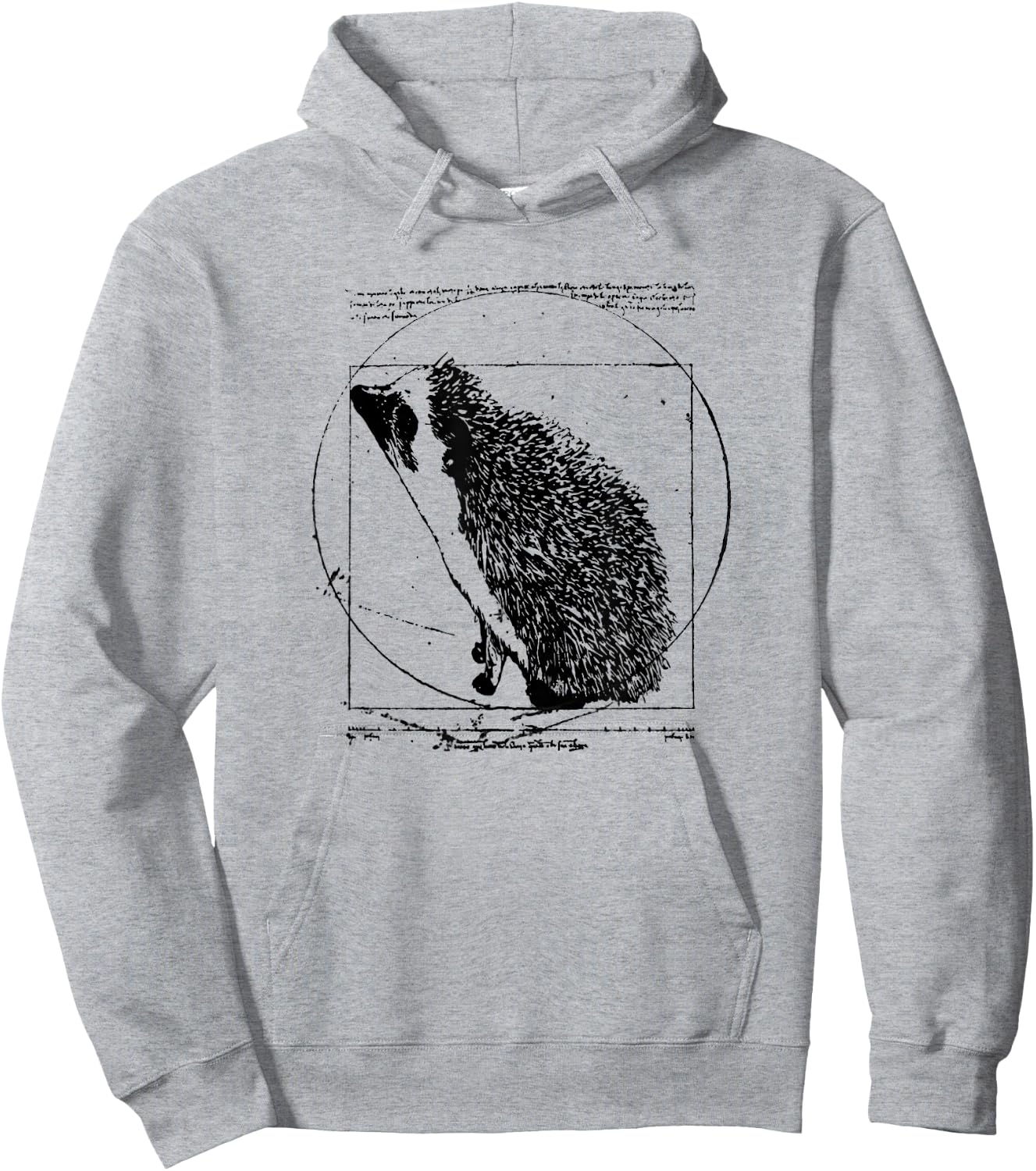 Hedgehog Shirt: Vitruvian Hedgehog A Vintage Classic Hoodie - Hoodie | Ash