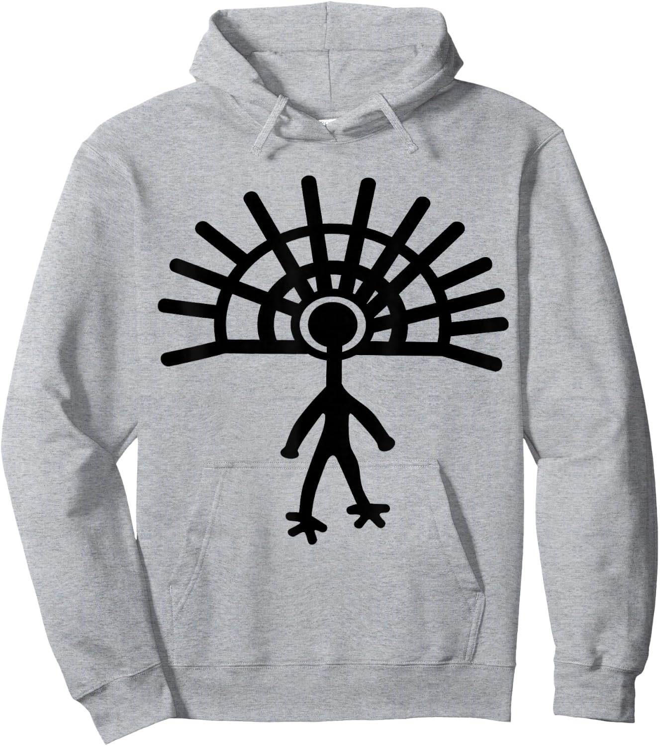Ancient Astronaut Alien Petroglyph Cave Rock Art Hoodie - Hoodie | Ash