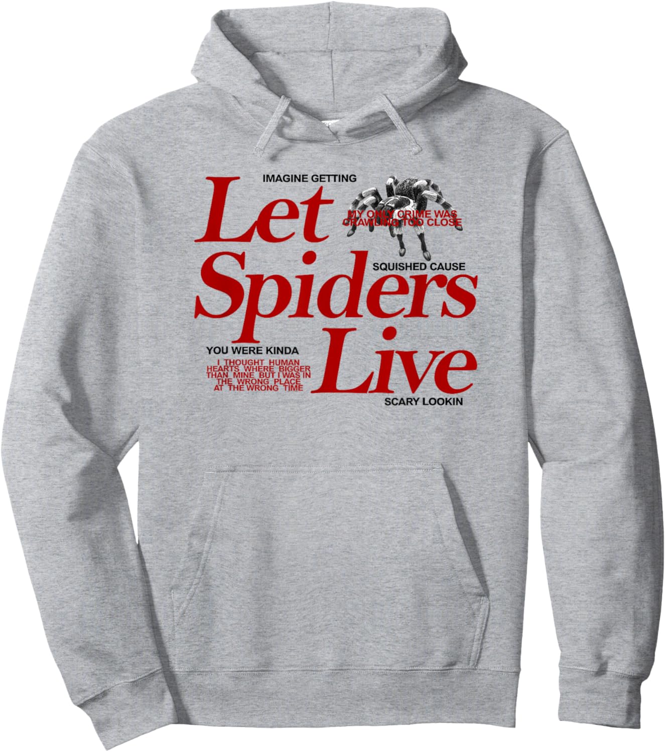 Let Spiders Live Hoodie - Hoodie | Ash
