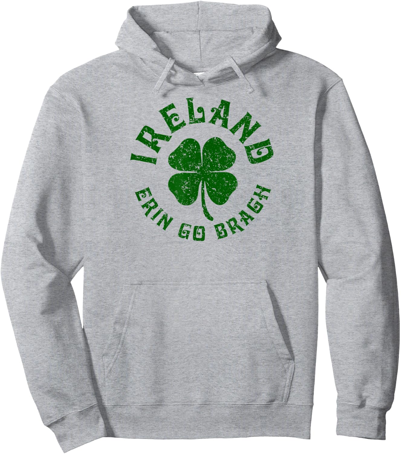 Ireland Erin Go Bragh Shamrock Hoodie - Hoodie | Ash