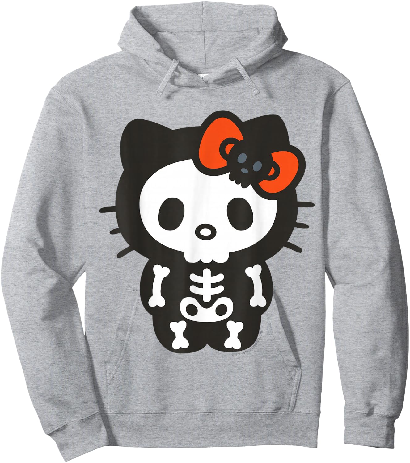 Hello Kitty Skeleton Halloween Shirt Hoodie - Hoodie | Ash