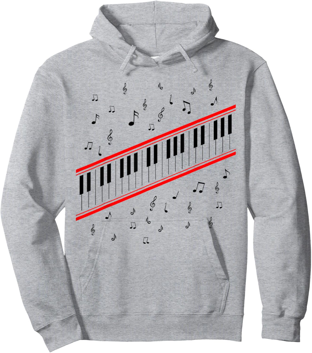 Piano Keys Lover Beat It Pianist 1980s Dance Costume Music Hoodie - Hoodie | Ash