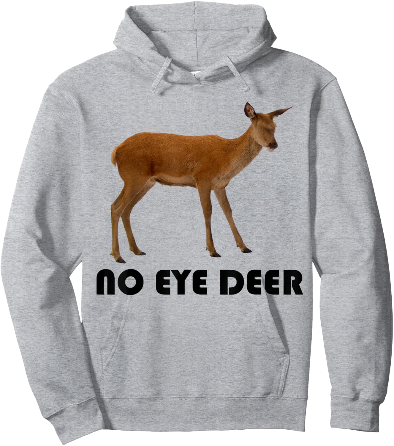 No Eye Deer Shirt Hoodie - Hoodie | Ash