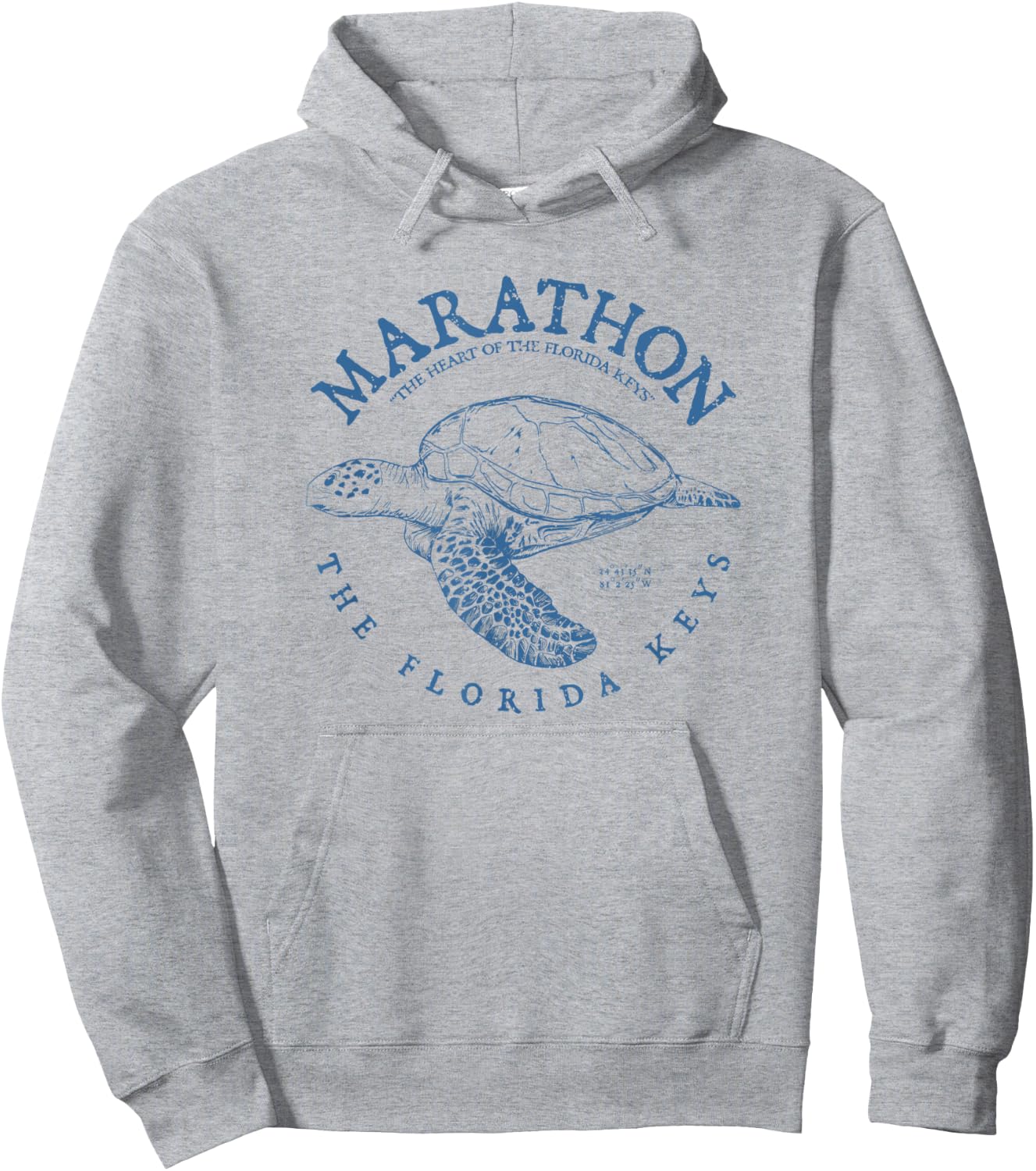 Marathon Turtle Florida Keys Scuba Fishing Diving Hoodie - Hoodie | Ash