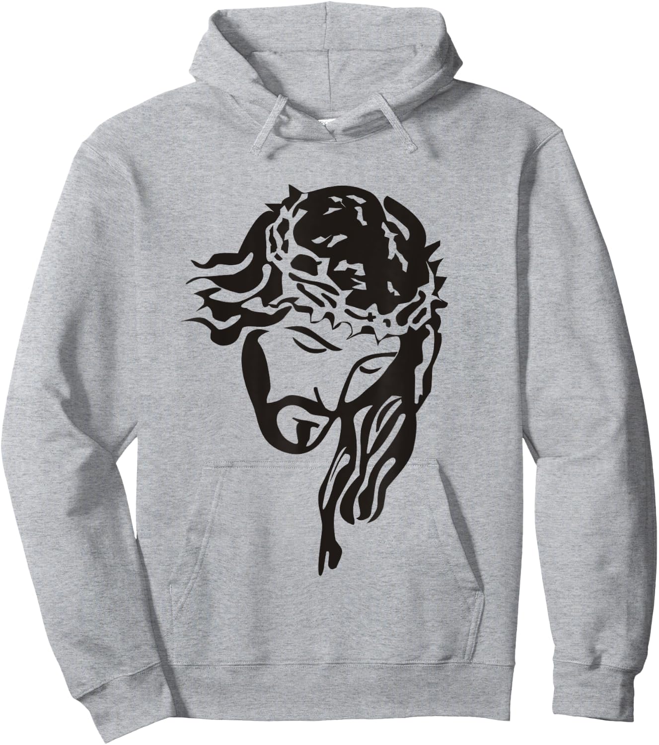 Jesus Christ God Love Face Religion Faith Graphic Hoodie - Hoodie | Ash