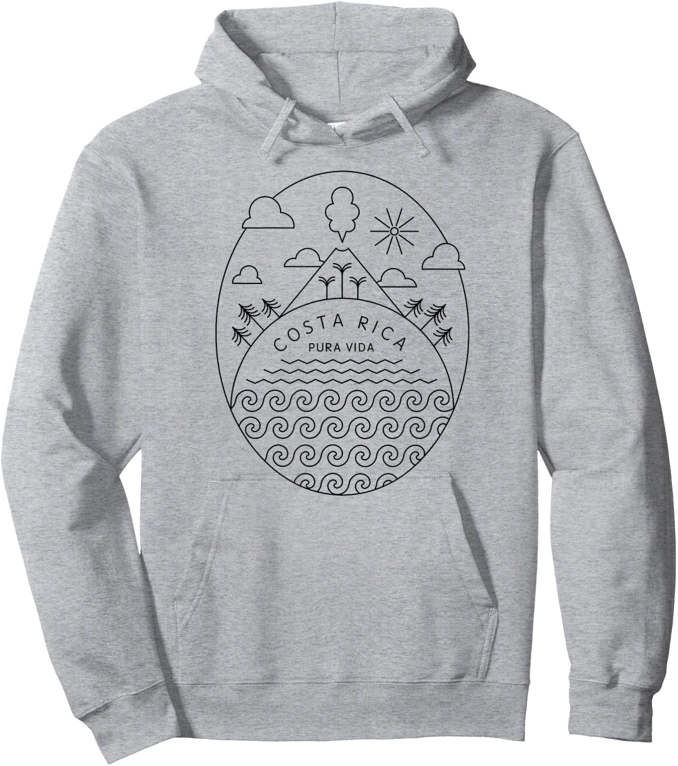 Pura Vida Shirt | Costa Rica Clothing Hoodie - Hoodie | Ash