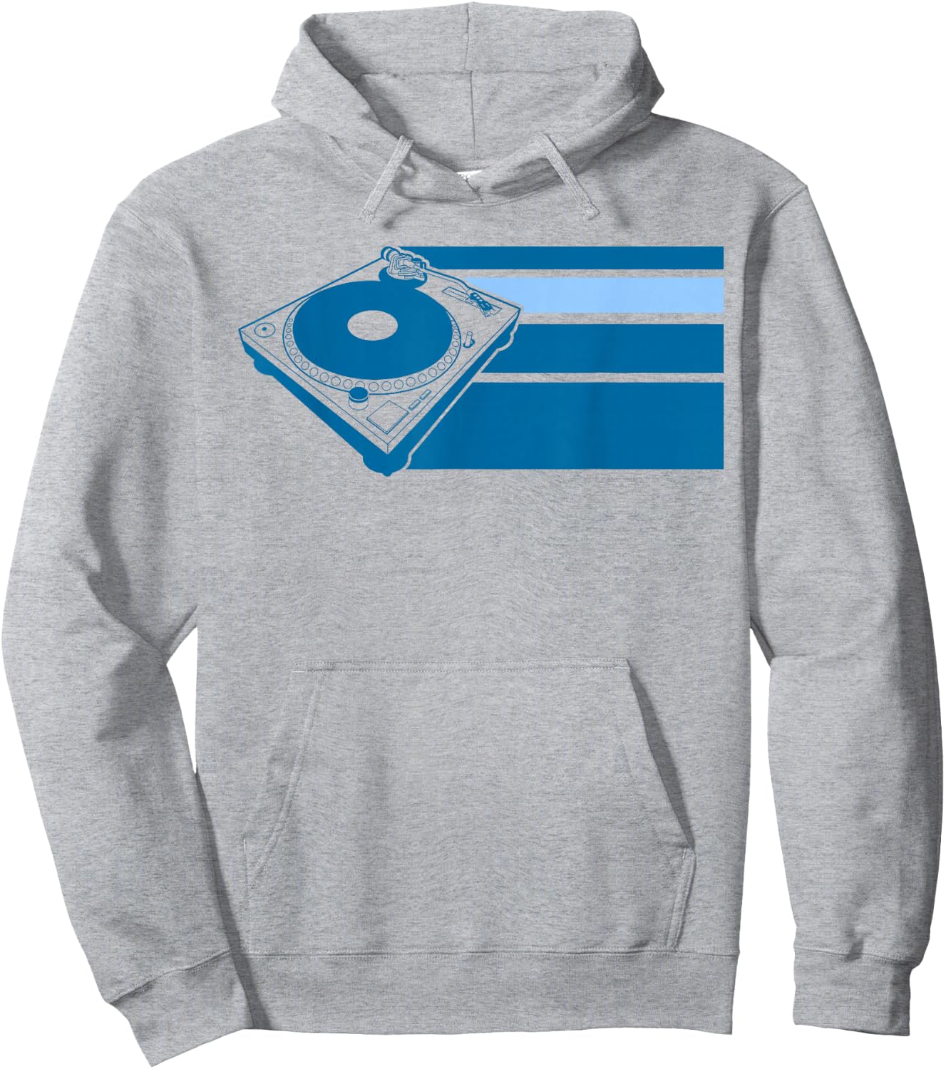 DJ Turntable Blue Hoodie - Hoodie | Ash