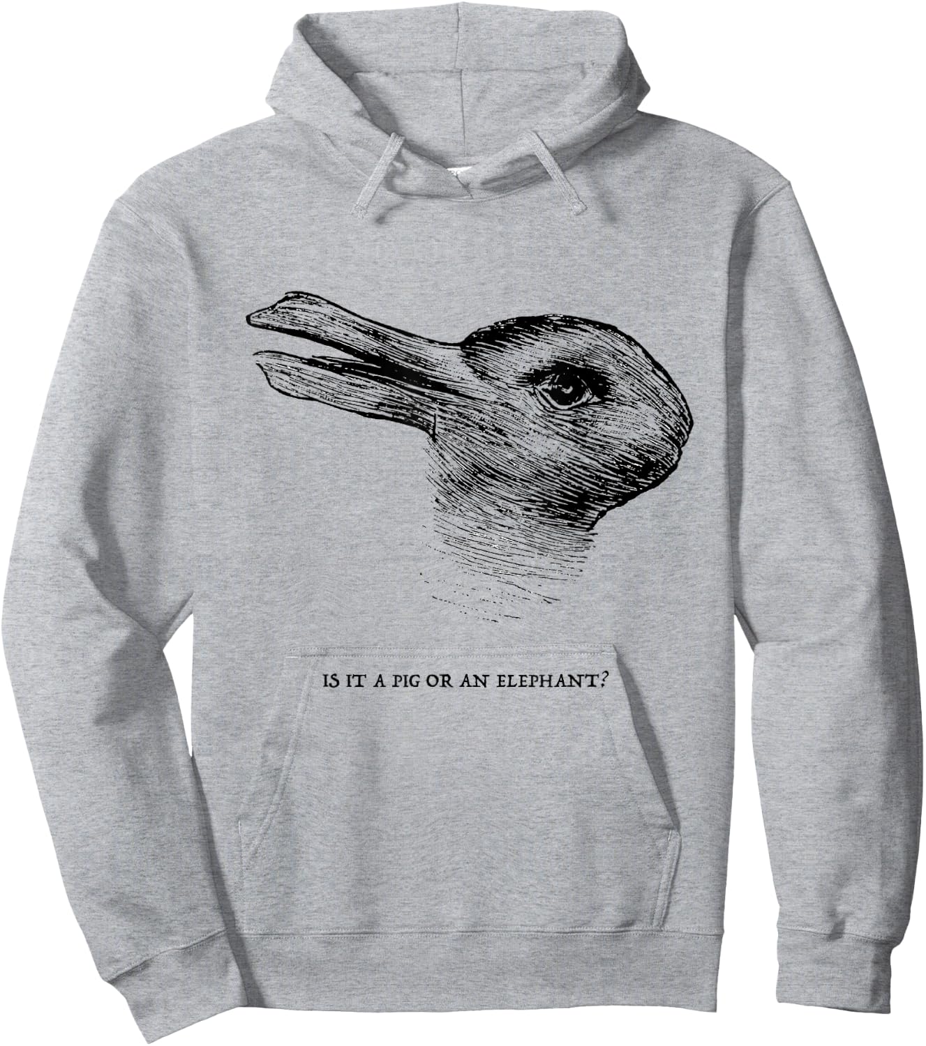 Optical illusion shirt: duck rabbit shirt Hoodie - Hoodie | Ash