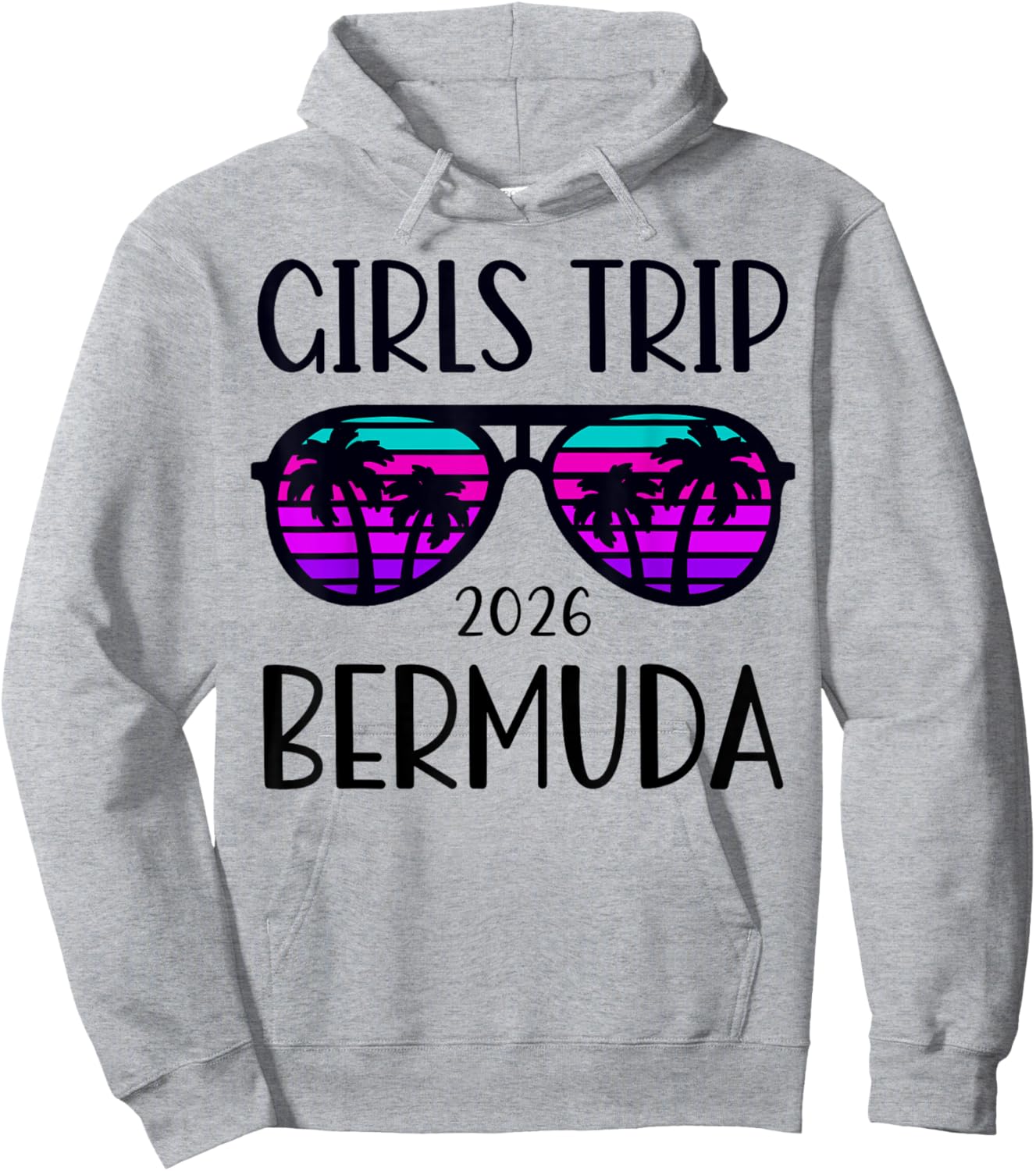 Bermuda Girls Trip 2026 Weekend Vacation Matching Hoodie - Hoodie | Ash