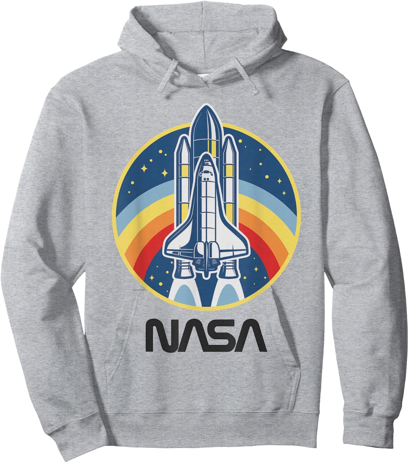 NASA Space Shuttle Rainbow Hoodie - Hoodie | Ash