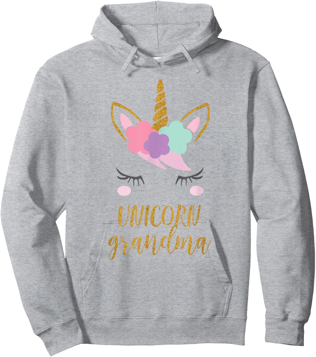 Grandma Unicorn Shirt, Cute Unicorn Grandma Gift Hoodie - Hoodie | Ash