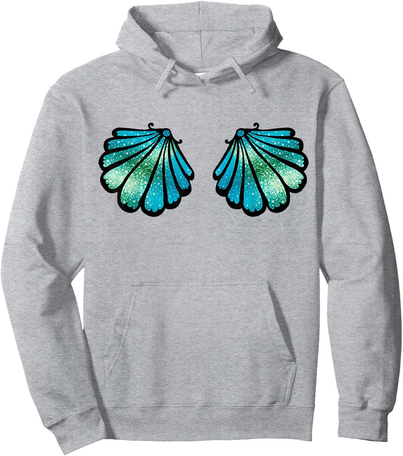 Mermaid, Seashell, Sea, Shell, Bikini, Carnival, Halloween Hoodie - Hoodie | Ash
