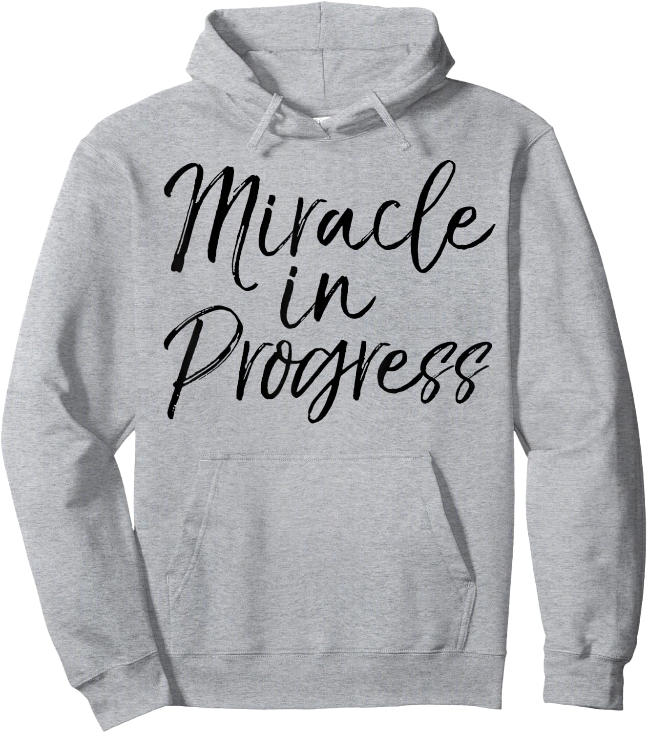 Miracle in Progress Shirt Christian Pregnant Mother Hoodie - Hoodie | Ash