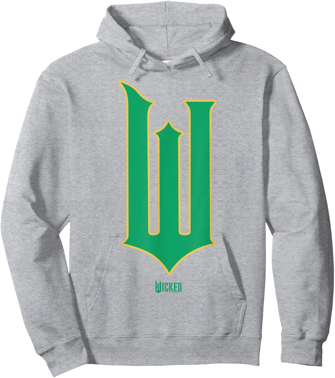 Wicked Movie W Logo Green Goes Good with Pink Hoodie - Hoodie | Ash