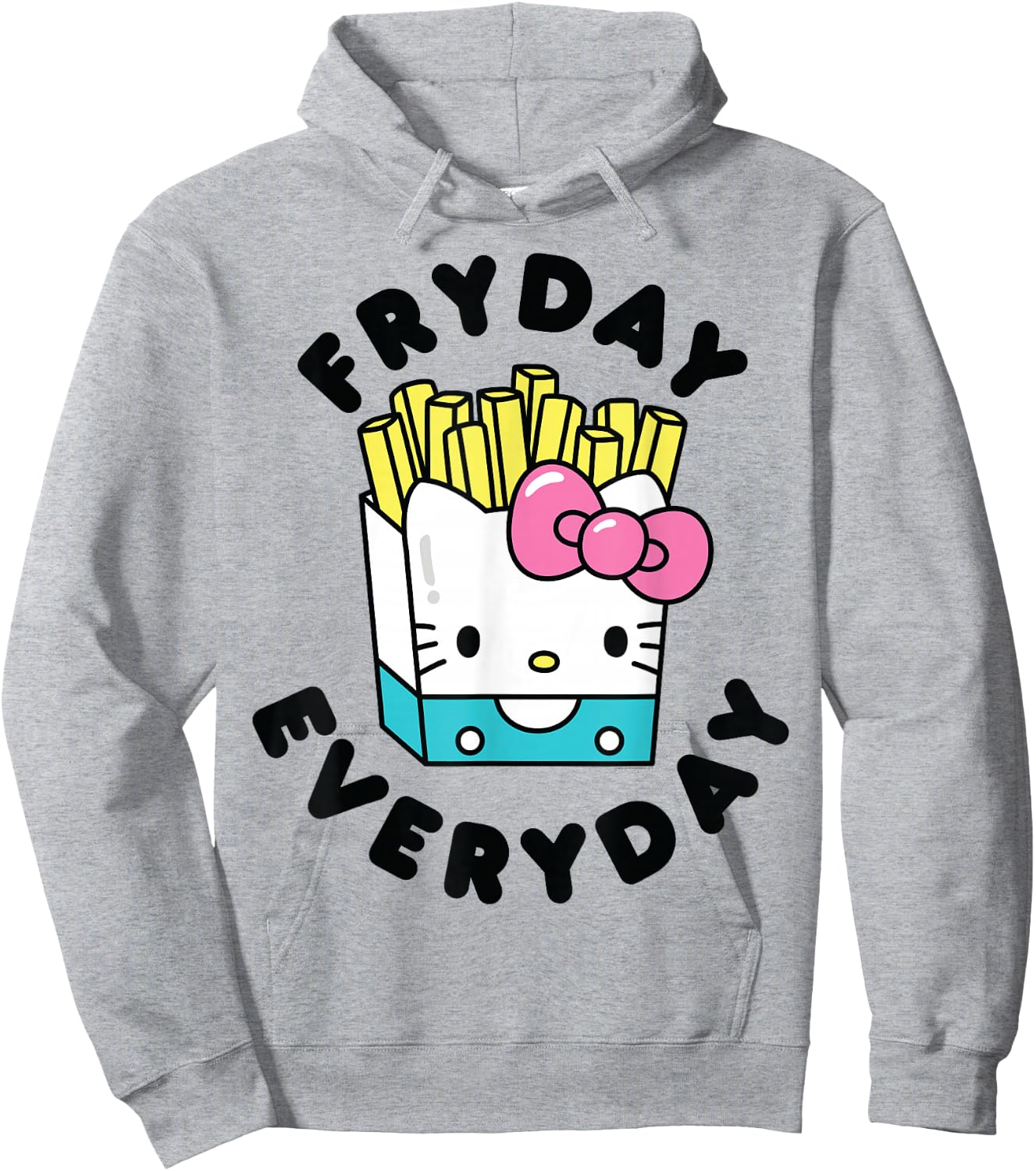 Hello Kitty French Fries Fryday Everyday Friday Hoodie - Hoodie | Ash
