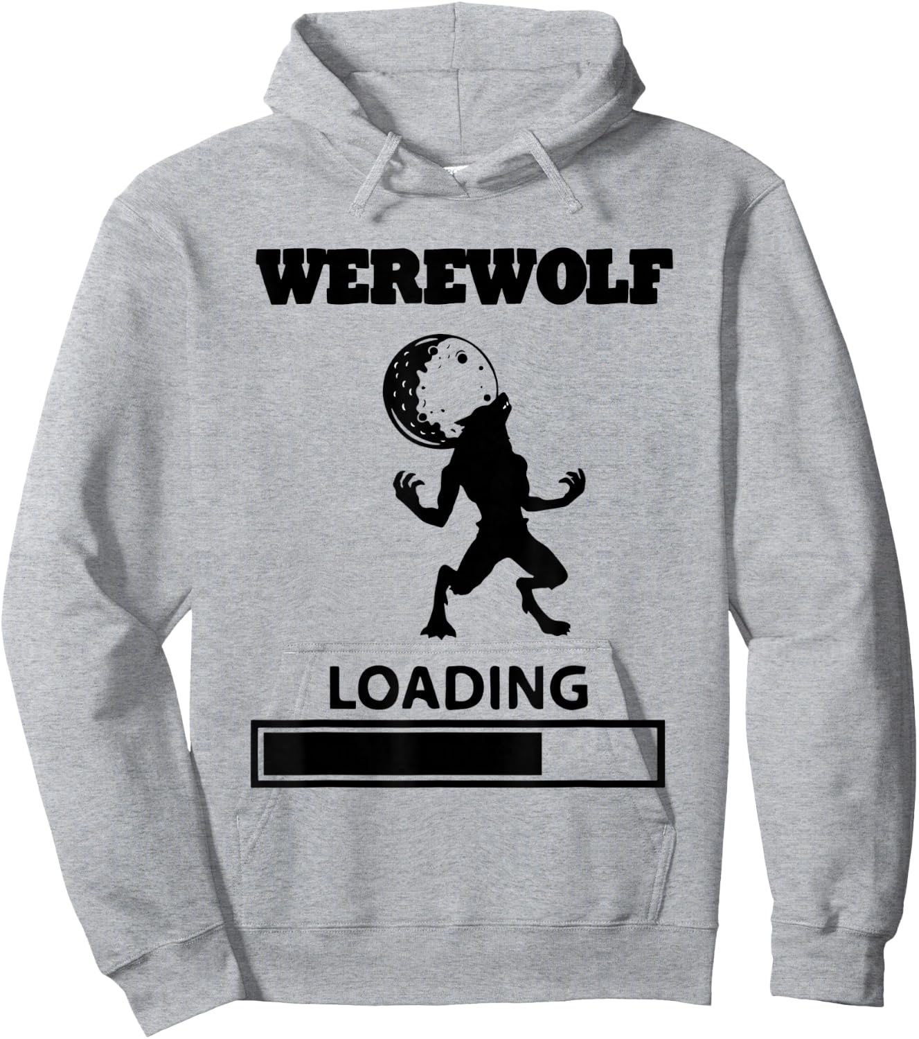 Full Moon Werewolf Loading Gift For Halloween Hoodie - Hoodie | Ash