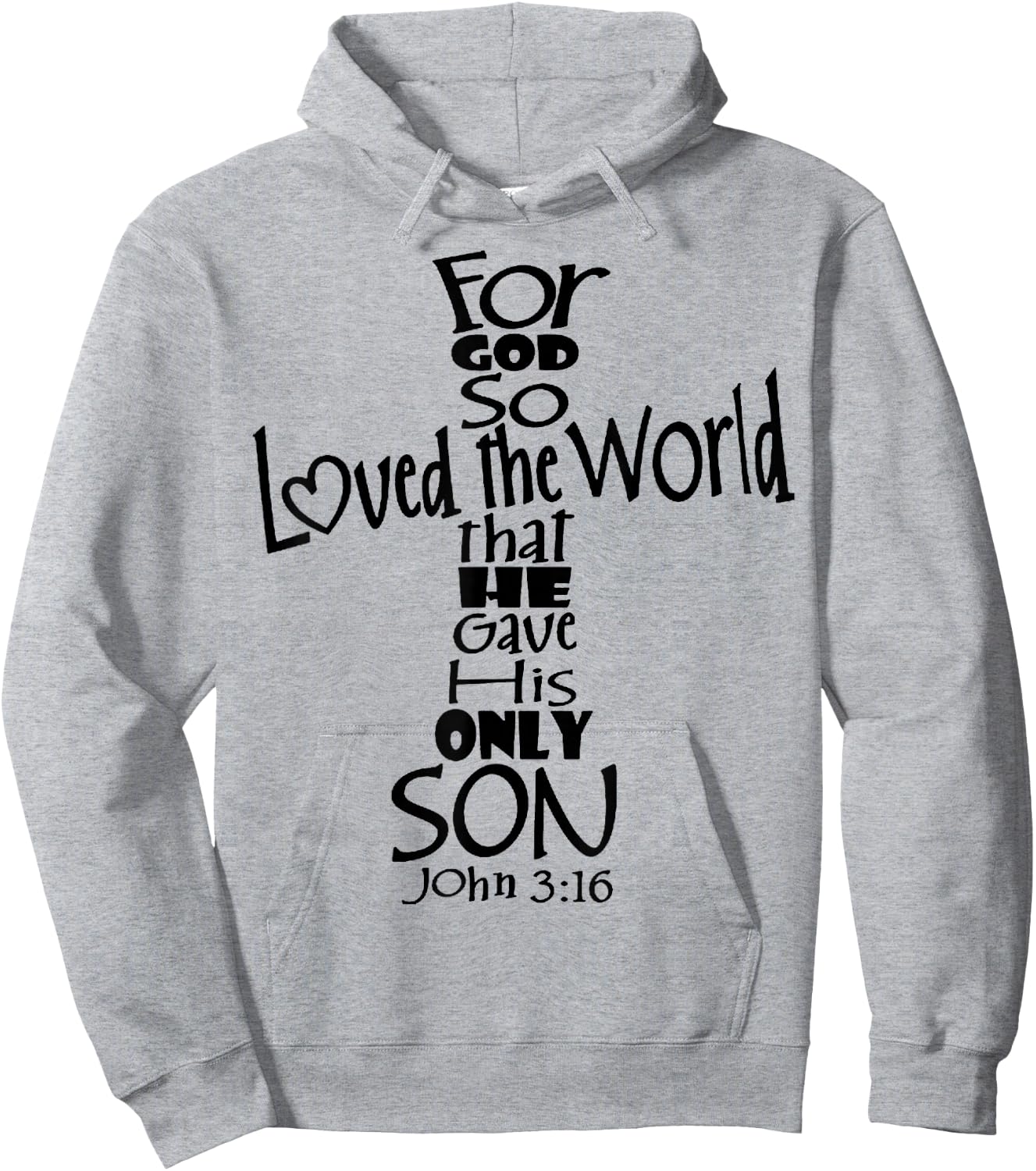 John 3:16 Hoodie - Hoodie | Ash