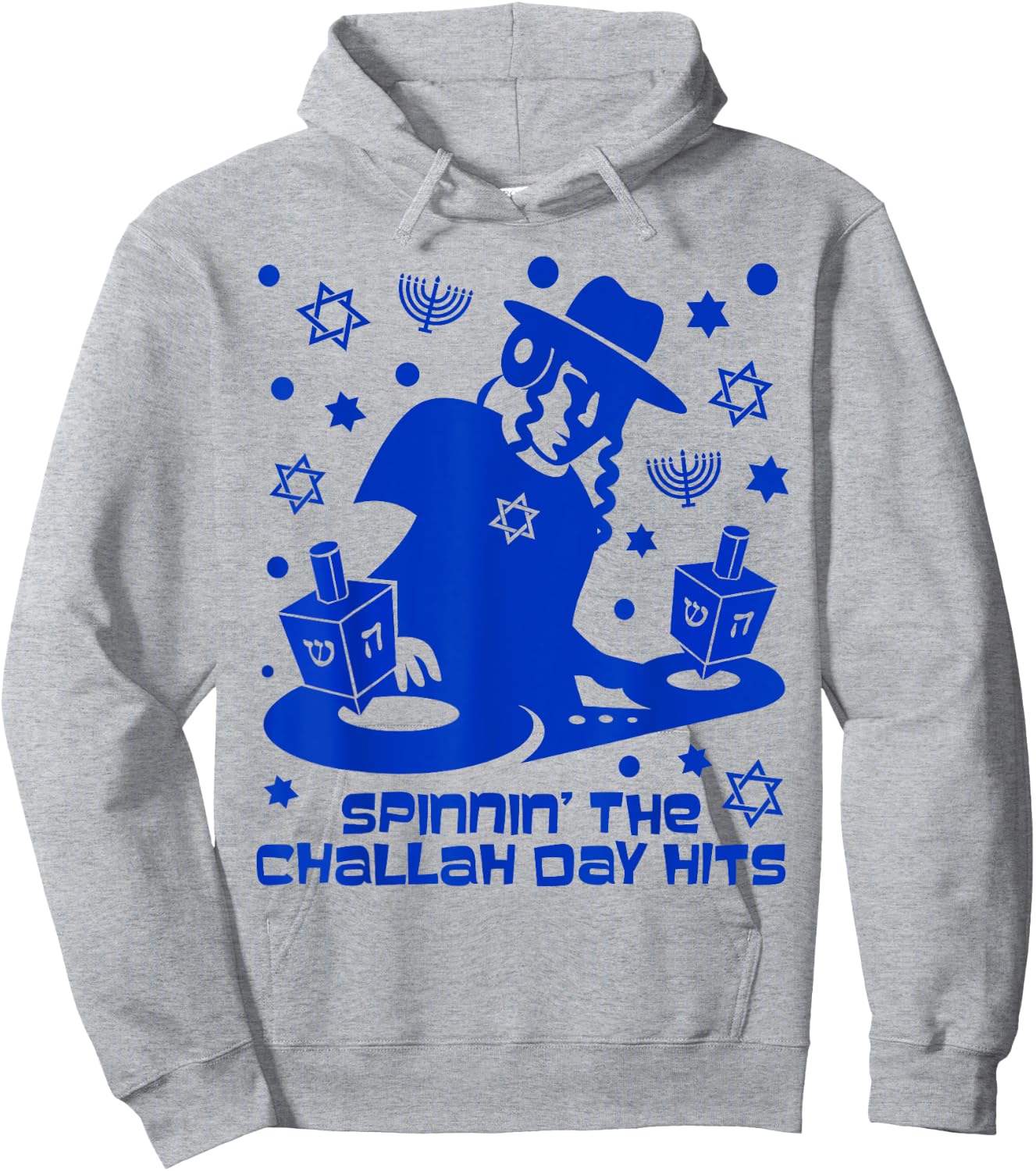 Funny Hanukkah Dreidel DJ Gift Challah Day Hits Hoodie - Hoodie | Ash