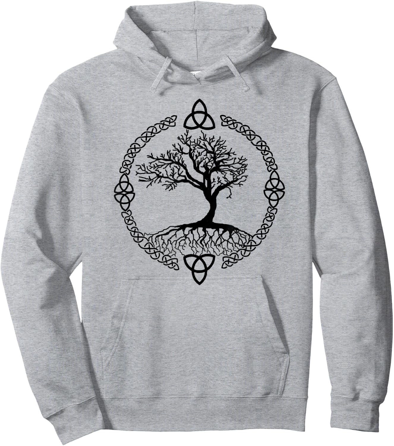 Tree of Life Yggdrasill Celtic Knot Shirt Dark Graphic Hoodie - Hoodie | Ash