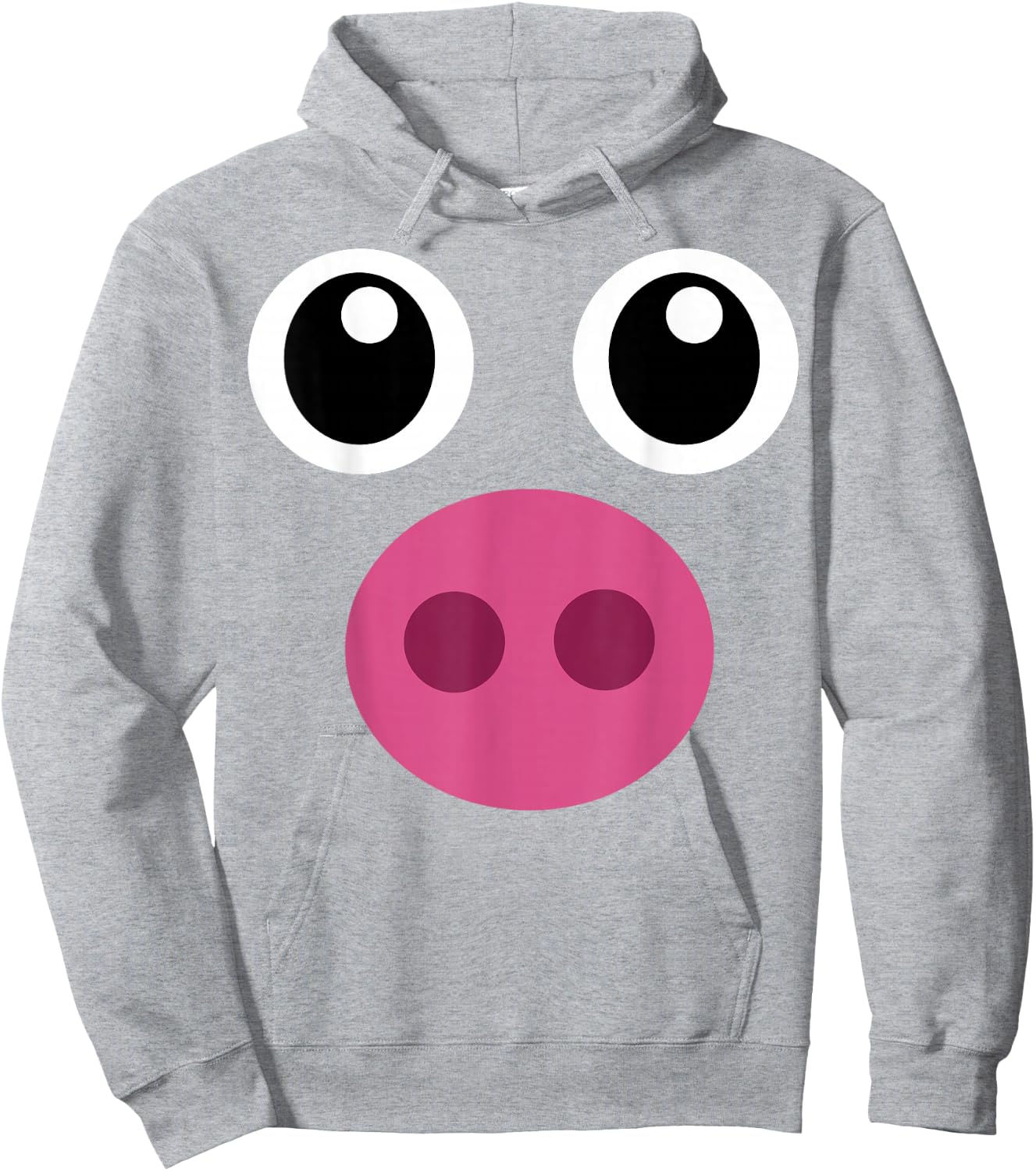 Funny Pig Face Shirt Swine Halloween Costume Gift Hoodie - Hoodie | Ash