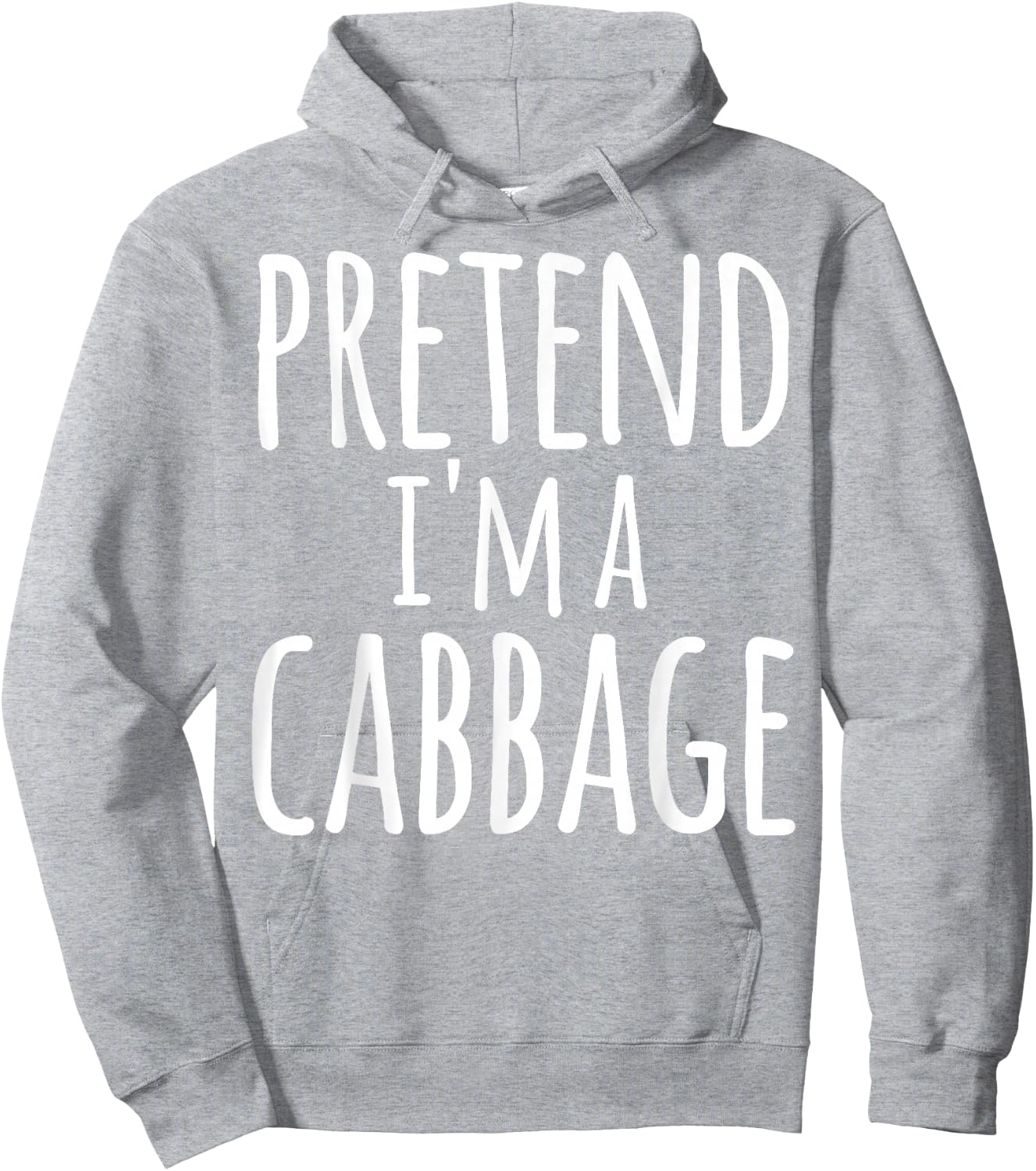 Funny Easy Lazy Halloween PRETEND I'M A CABBAGE Costume Hoodie - Hoodie | Ash