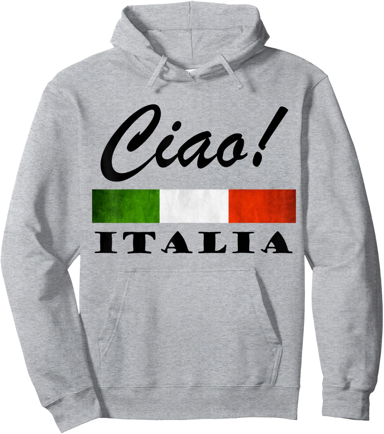 Ciao Italia Tricolore Green White and Red Italian Flag Italy Hoodie - Hoodie | Ash