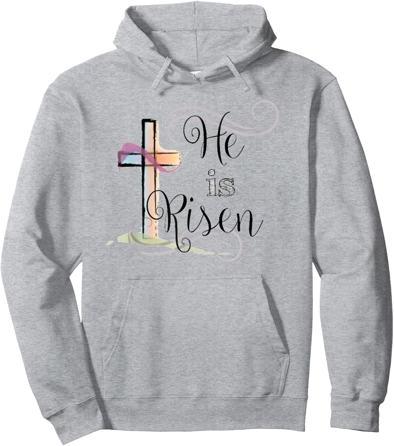 He Is Risen Shirt Christian Happy Easter Jesus Hoodie - Hoodie | Ash