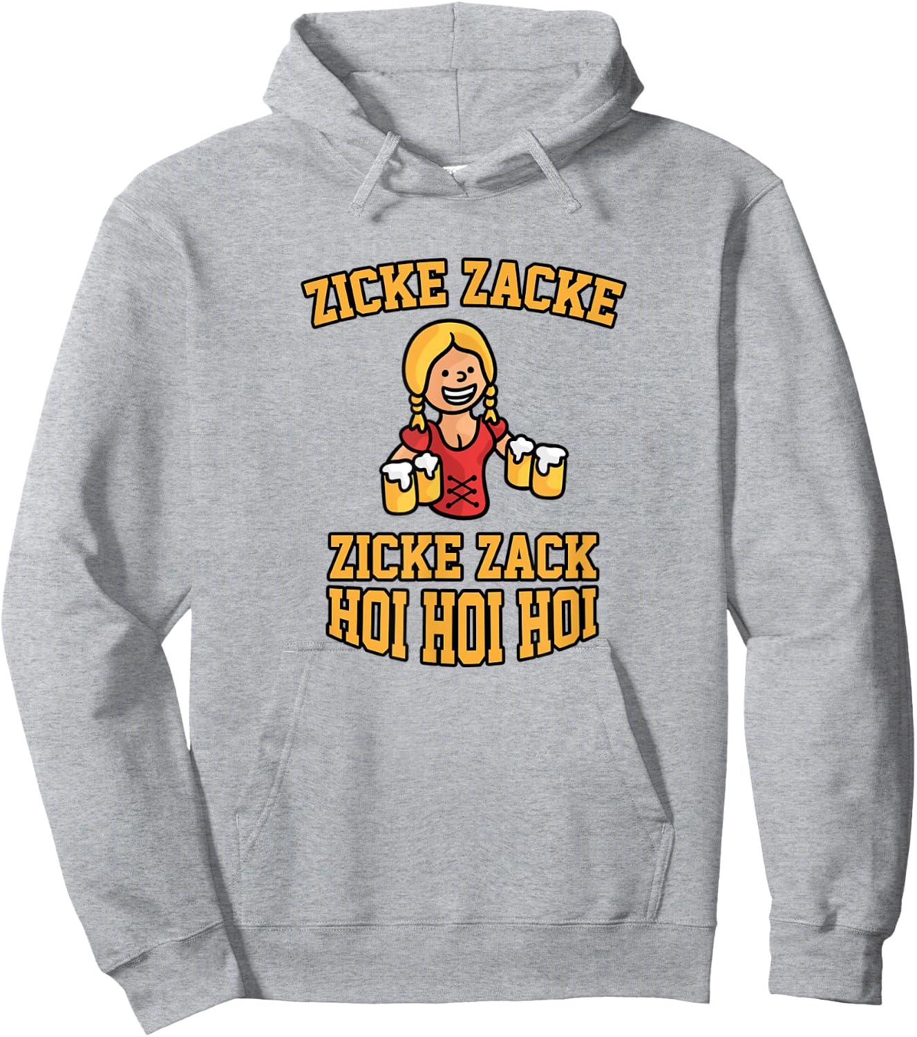 Zicke Zacke T Shirt for Deutsch Beer Drinking Waitresses Hoodie - Hoodie | Ash