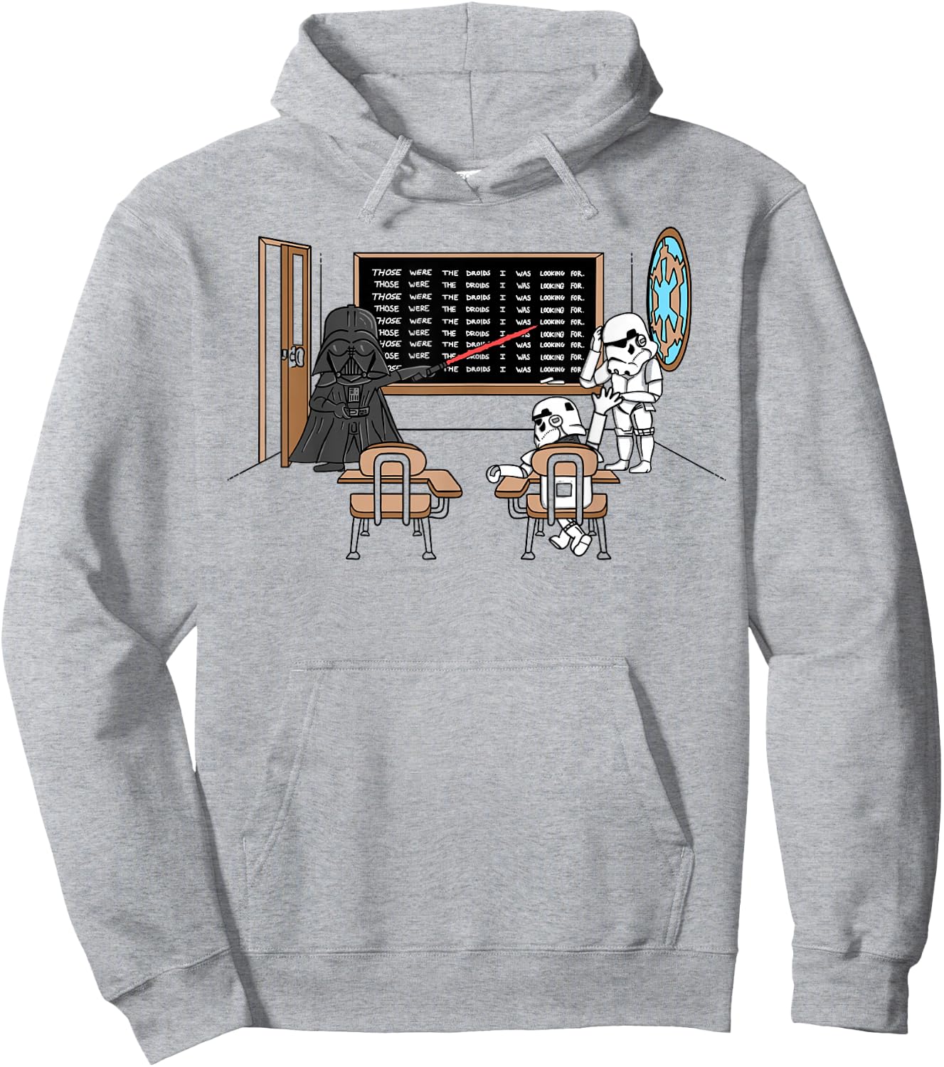 Star Wars Darth Vader Those Were The Droids Classroom Doodle Hoodie - Hoodie | Ash