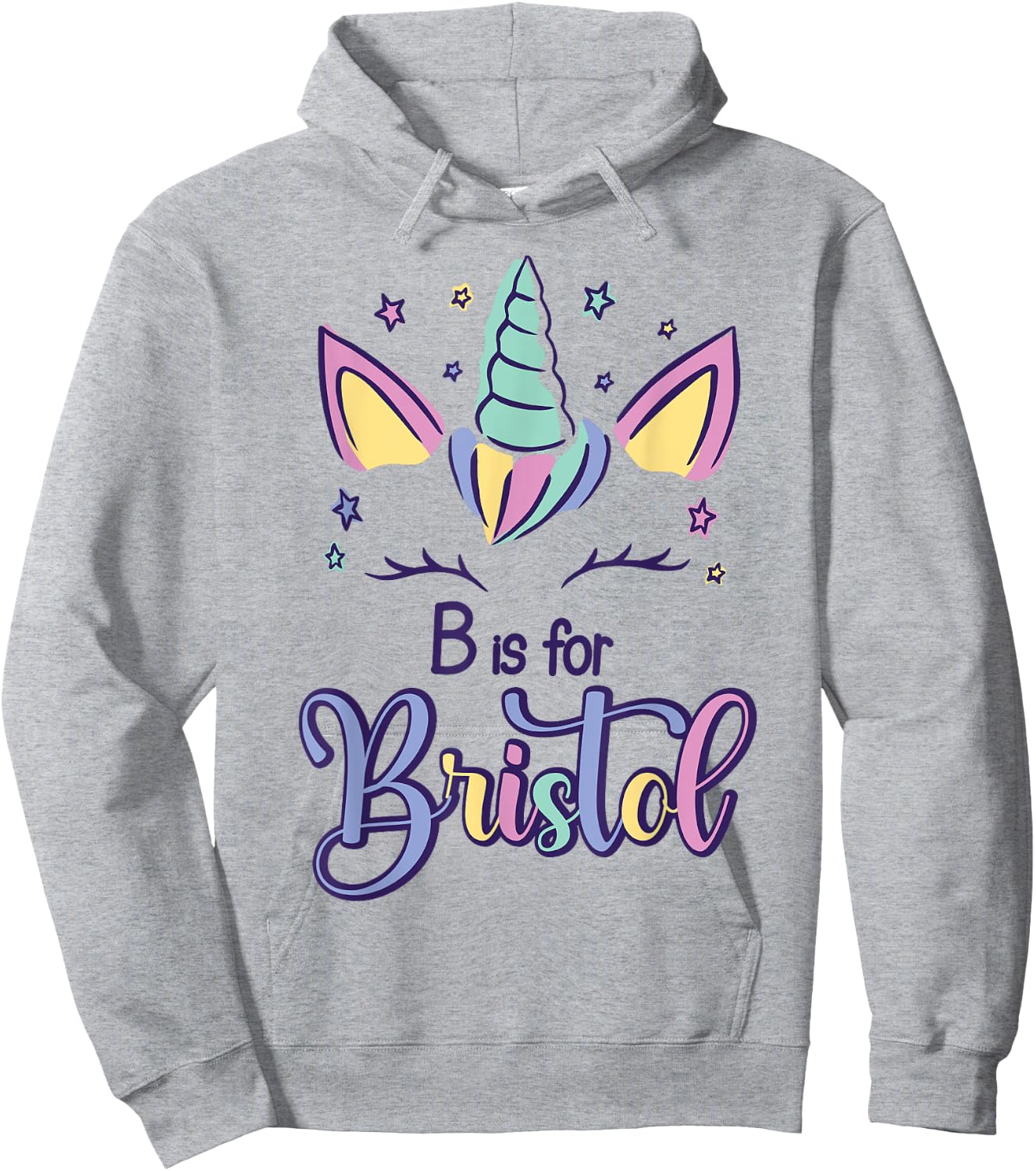 First Name Bristol Personalized B Is For Bristol Hoodie - Hoodie | Ash