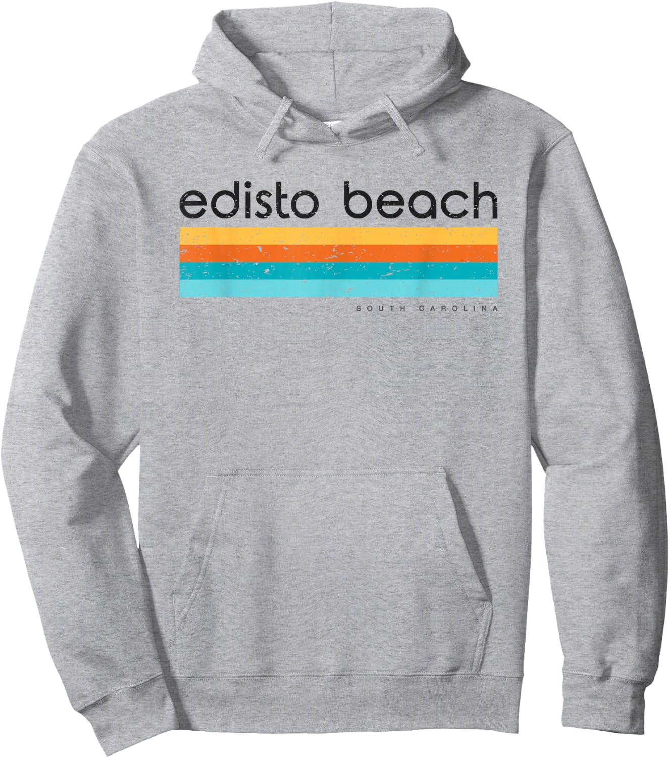 Retro Edisto Beach South Carolina Vintage Design Hoodie - Hoodie | Ash