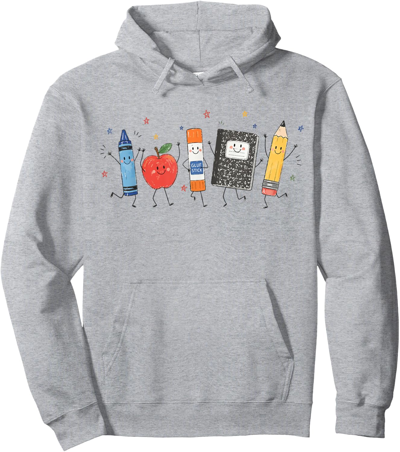 Cute Apple Pencil Notebook Back to School Student Teacher Hoodie - Hoodie | Ash