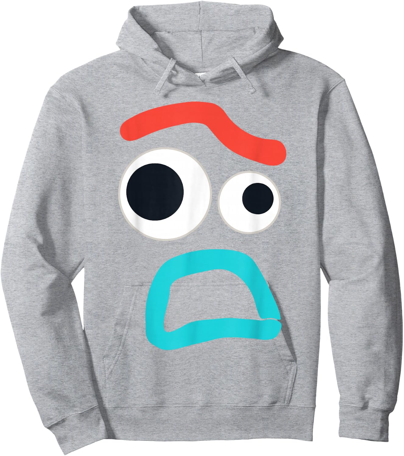 Disney and Pixar Toy Story 4 Forky Timid Face Costume Hoodie - Hoodie | Ash