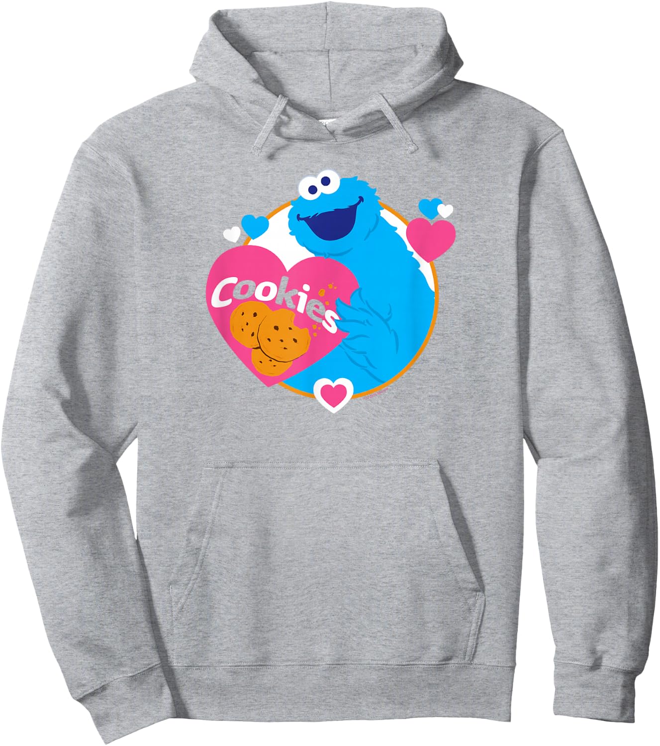 Sesame Street Cookie Monster Love Cookies Hoodie - Hoodie | Ash