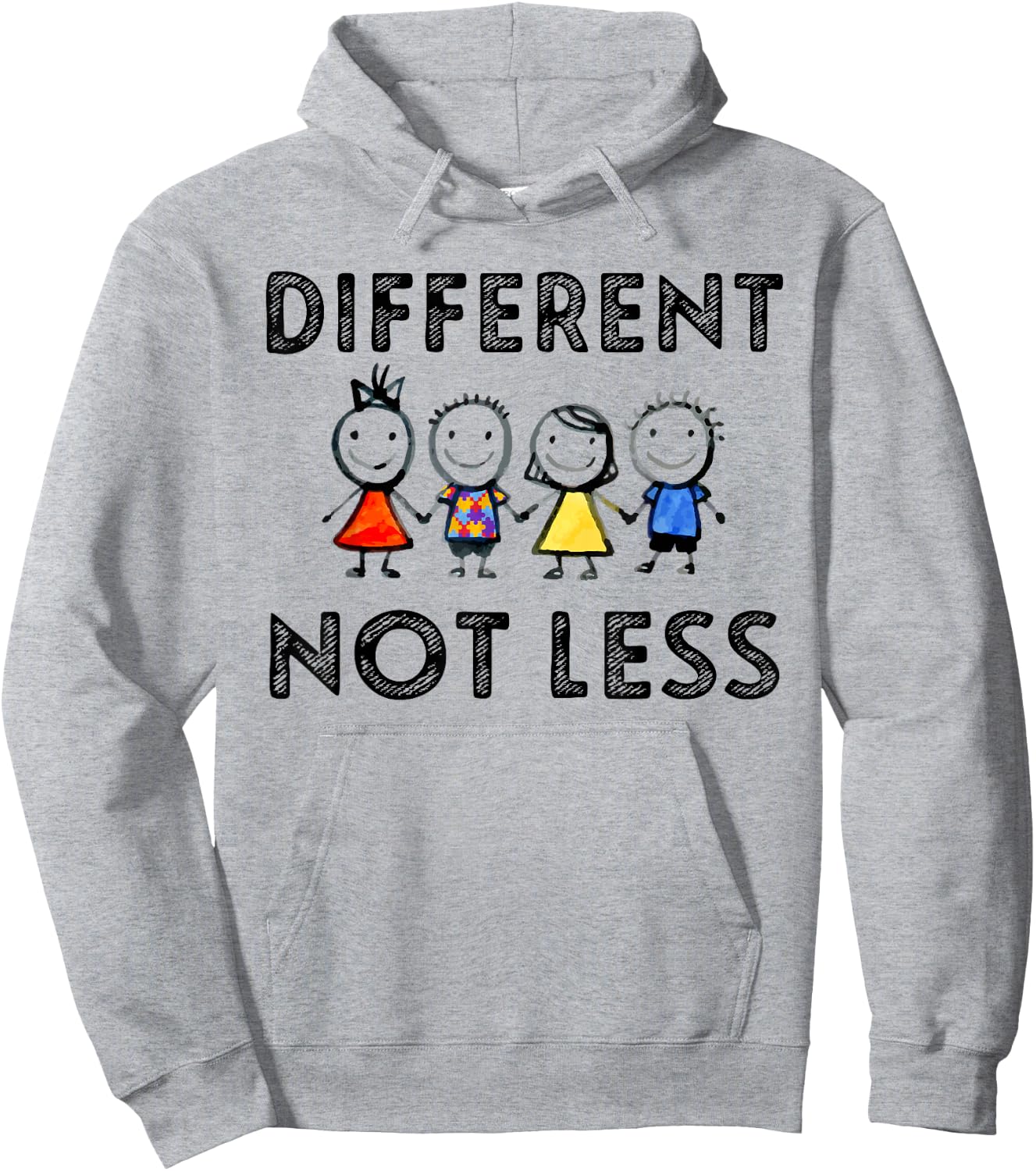 Different Not Less Support Autism Awareness Gifts Hoodie - Hoodie | Ash