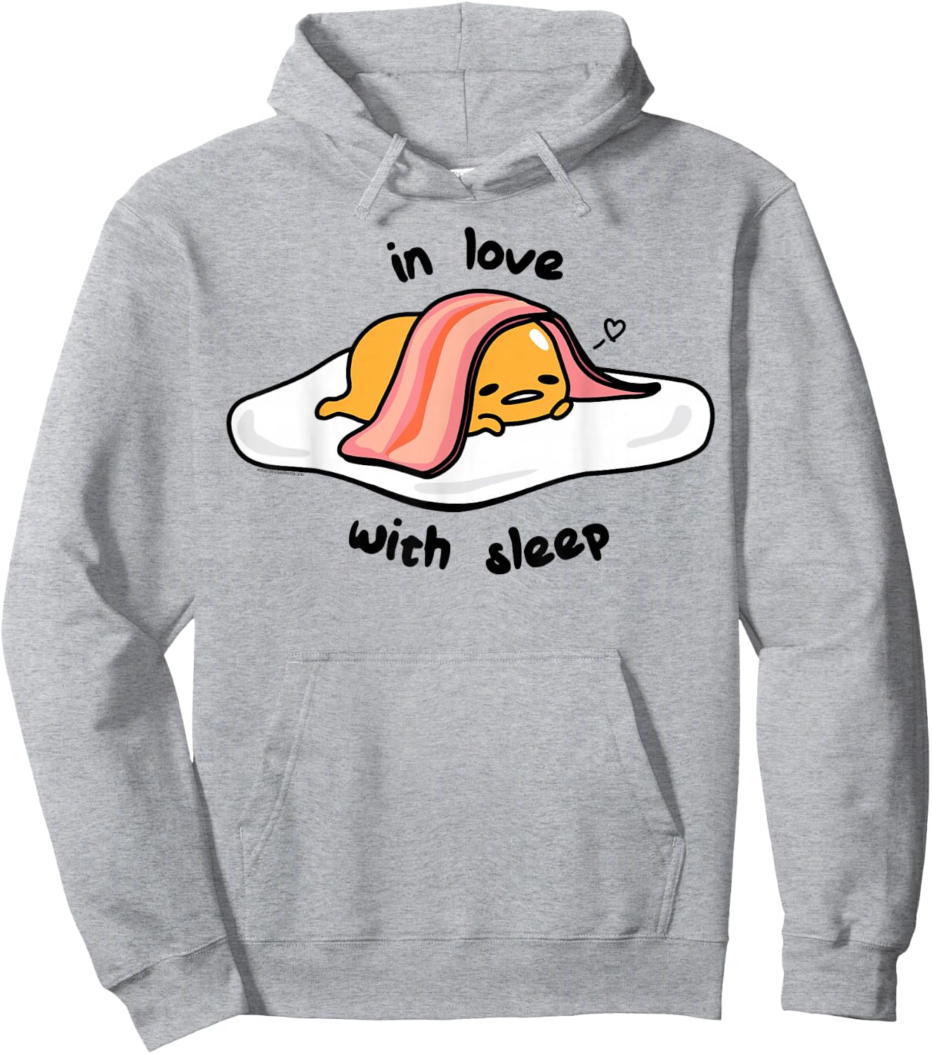 Gudetama in Love with Sleep Shirt Hoodie - Hoodie | Ash