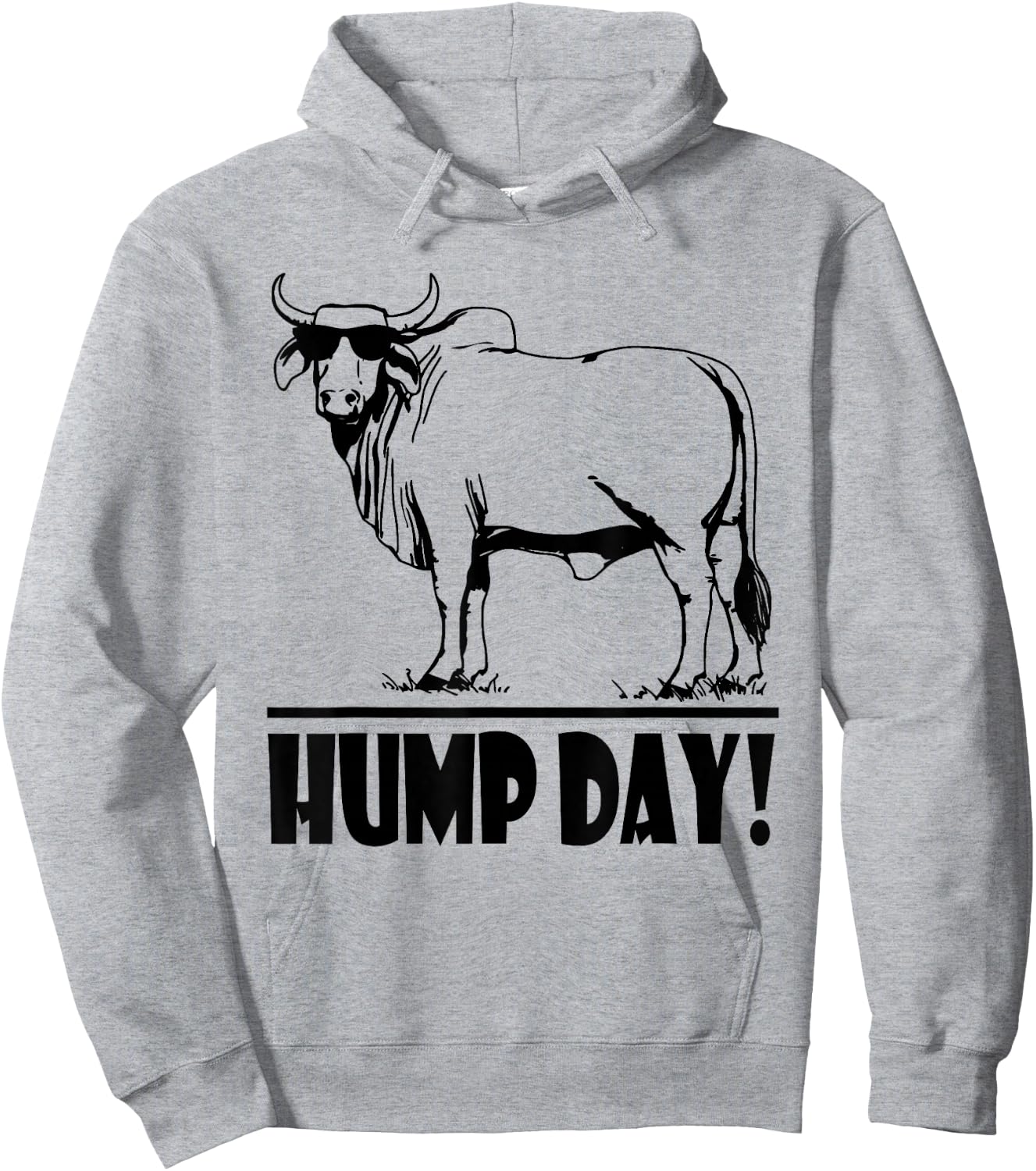 Zebu Cattle, Brahma Bulls, Funny Hump Day Meme, Bovine Meat Hoodie - Hoodie | Ash