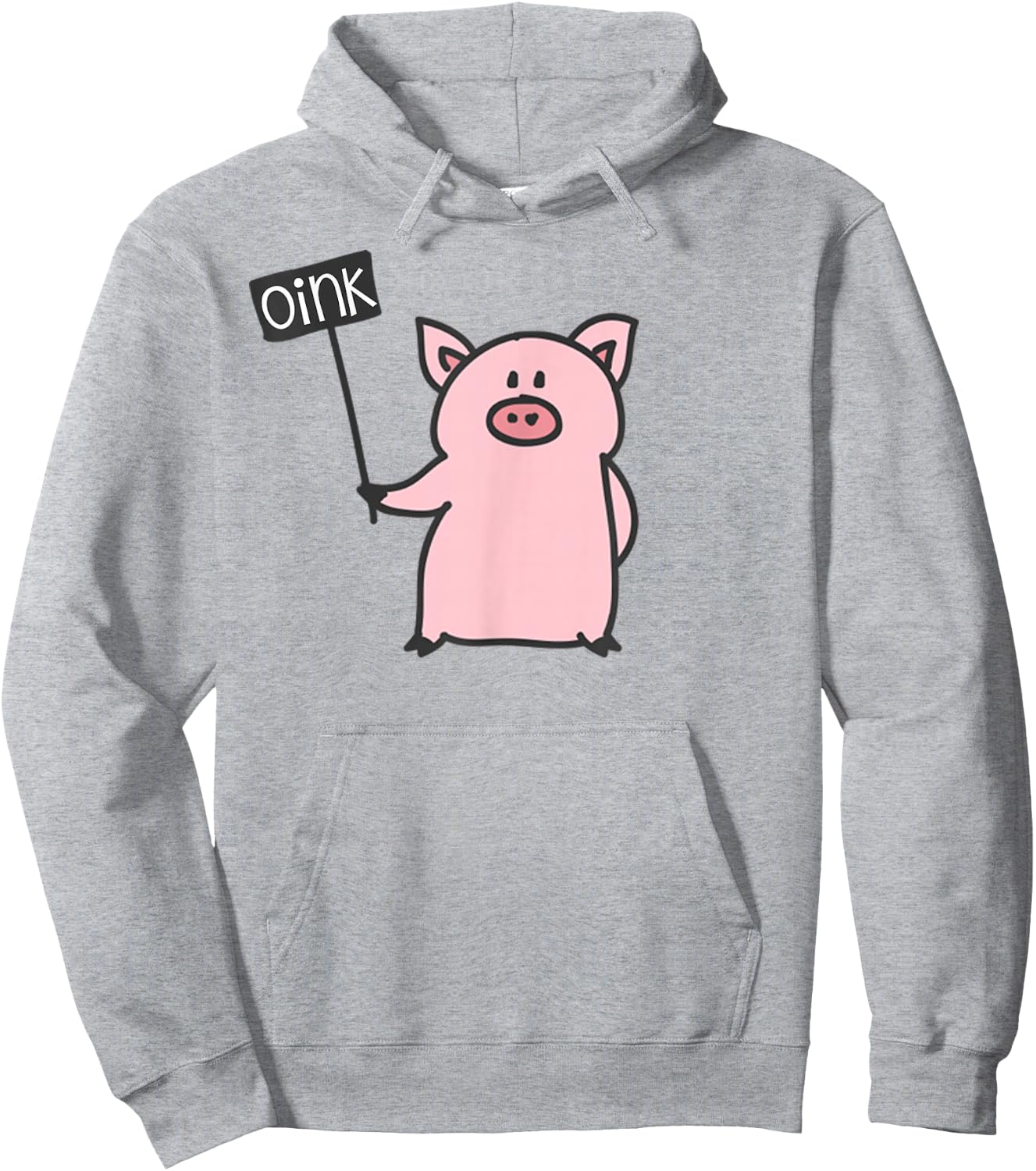 Cute Pig Oink & Piggy Pajama Piglet Hoodie - Hoodie | Ash