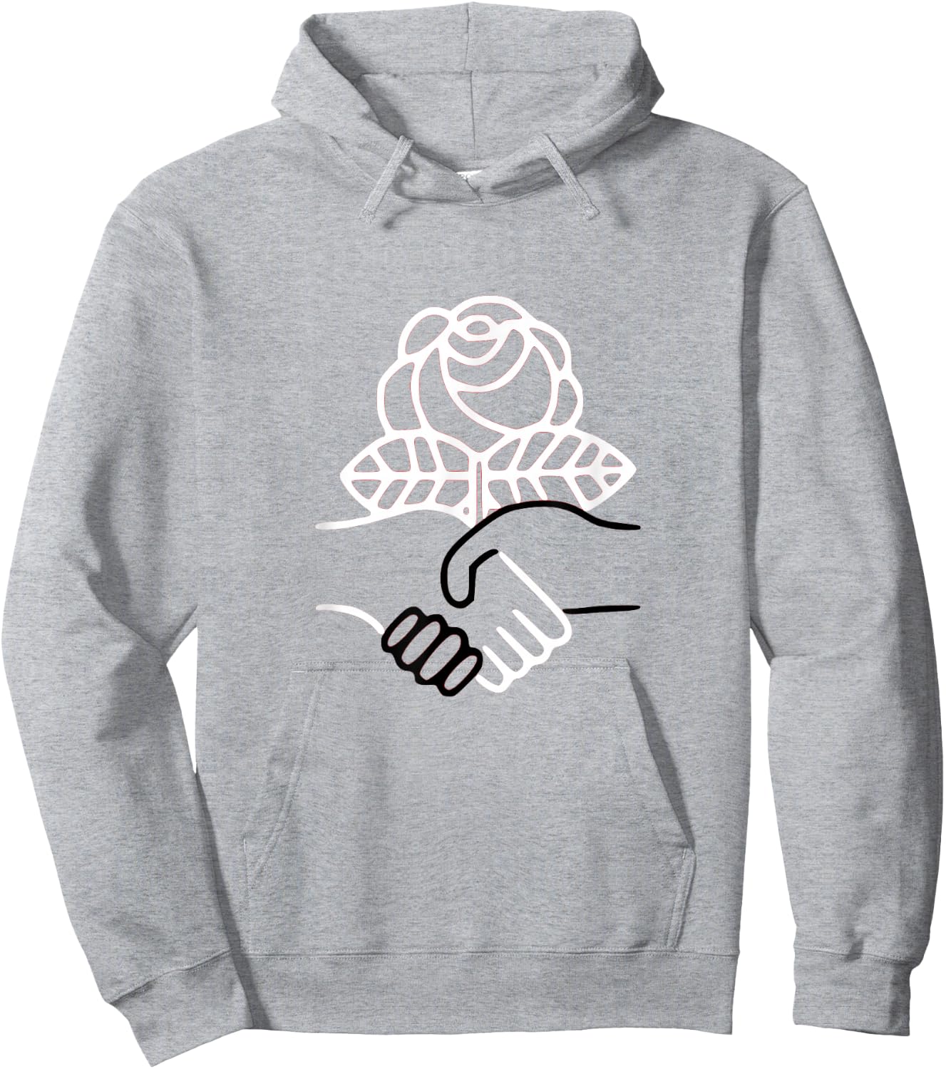 Democratic Socialists of America Handshake by DSA Gear Hoodie - Hoodie | Ash